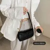 Tasche Vintage Design Weibliche Schulter Unterarm Krokodil Muster Damen Perle Kette Handtaschen Einfarbig Frauen Tragbare Kleine Tasche