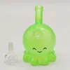 2024 Multi Color Purple Mini Baby bläckfisk 4 tum glas Bongs Vattenrör Bong Tobaksrökrör 10mm skål Dab Rig Recycler Bubbler Pipes