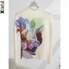 Blouses Femmes Yudx Miyake Imprimer Top plissé pour femmes avec manches longues mince col montant couche inférieure T-shirt mode 2024 automne