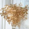 Flores decorativas de luxo plantas artificiais simulação plástico para decoração de natal casa vida decoração festa casamento arranjo flor
