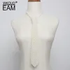 Hängen Wkoud Eam 2024 Manual Weave Pearl Tie Women Temperament Shirt Simple Necklace Lady Tide PE330