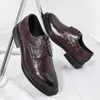 Chaussures décontractées tendance hommes Oxford confortables hommes baskets en cuir à lacets Style robe classique chaussures d'affaires formelles