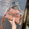 Sac vendre HUNI mode femme Transparent Rivet sauvage chaîne épaule fée gelée Simple atmosphère sacs de messager