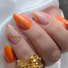 Falska naglar enkel design falsk press-on thrable nagel för flickor händer skönhet