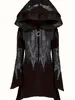 Plus size damesveer LG Sleeve Gothic Fi onregelmatige losse en comfortabele casual hoodie cosplay feestkleding R2in#