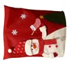 Chair Covers Christmas Cover Non-woven Fabric Santa Snowman Back For Dining Room Kitchen El Holiday Party Decor