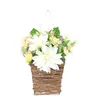 Decorative Flowers Spring Simulation Flower Front Door Hanging Wreath Home Wall Valentine's Day Wreaths With Lights