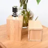 Garrafas de armazenamento recarregáveis shampoo líquido loção garrafa vazio dispensador de sabão sub-engarrafamento recipiente bomba chuveiro gel cor de bambu