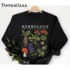 Sweat à capuche en coton pour femmes, automne et hiver, plantes d'herbologie, magicien magique, chemise d'école de sorcellerie, cadeau de jardinage botanique