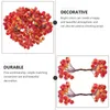 Decorative Flowers 10 Bundles Decorate Christmas Berries Red Berry Twig Stem Foam Beads Xmas Simulation