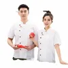 school Canteen Work Clothes Breathable Catering Restaurant Baking Food Kitchen Cook Clothes Lg Short Sleeve Women's Summer Thi N8fB#