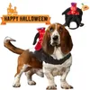 Vêtements pour chiens Vêtements réglables Chucky Inspiré Halloween Costume pour animaux de compagnie Citrouille Ride Design Bande de fixation pour chiens