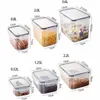 Storage Bottles Sealed PET Food Box Cereal Candy Dried Jars Transparent Fridge Tank Containers Household Items Kitchen Organizer