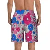 Pantalones cortos para hombre, pantalones cortos con flores para gimnasio, verano, planta Kawaii Hawaii, pantalones cortos para correr, Surf, transpirables, bañadores de playa personalizados DIY