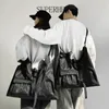 Fashion Summer Highcapacity Handbag Nylon Workwear Ladies Korean Style Hobos Bag Youth Crossbody Shoulder 240326
