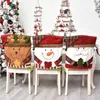 Housses de chaises, chapeaux de noël, chaises à dossier de salle à manger, fête de vacances, Navidad Noel