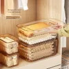 5pcs Sea Shipping Combination Box, Stackable Storage with Lid, Organize Home, Cosmetics, Kitchen, Books, Clothing, Snacks, Transparent Light Finishing Box
