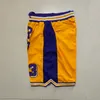 Short authentique pour hommes, Los Angeles, Lakers, basket-ball, rétro, maille brodée, décontracté, athlétique, équipe de gymnastique, blanc 06