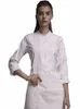 Camisa de chef blanca LG Manga ajustable Chaqueta de cocinero Mujeres Abrigo de cocina Hotel Restaurante Uniforme de cocina Camarero Ropa de trabajo k9X9 #