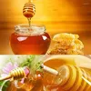 Lepels Hoge kwaliteit Honing Roerstaaf Menggreep Pot Lepel Praktische Houten Dipper Lange Stok Benodigdheden Keuken
