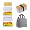 Serware meyjig bento box 2 lager lunch frisk behållare med väska mikrovågsbar 1200 ml
