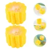 Decorative Flowers 3pcs Simulation Vegetable Props Corn Segment Models Artificial Plastic