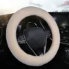 Upgrade Car Steering Wheel Black Gearshift Handbrake Cover Protector Decoration Warm Super Thick Plush Collar Soft Women Man