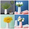 Vaser Flower Pot Plastic Vase Torkad prydnadsutsmyckning Blomkruka Vitt kontor