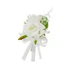 Yo Cho Boutnire for Groomsmen Bride Nagarstka Corsage Groom Boutnire sztuczna róża fałszywa perła kryształowy planer ślubny fr Z446#