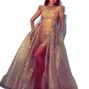 2024 Novo estilo Roupas femininas Temperamento elegante Banqueto de saia sexy da saia sexy banhada de ouro