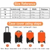 A mala de viagem cobre o protetor de cobertura de bagagem elástica para o estojo de bagagem de penas de penas de 18 "-28"