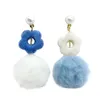 Dangle Earrings Pom Ball Drop for Women 2024 Sweet Winter Blue Fashion Modelry Flower