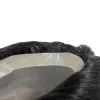 Toupets cheveux masculins hommes toupet Durable Fine Mono NPU Base indien Remy système de remplacement de cheveux hommes prothèse postiches ligne de cheveux naturelle
