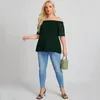 plus Size Sexy Sl Neck Elegant Summer Top Women Lace Patchwork Half Sleeve Casual Blouse T-shirt Tee Plus Size Clothing 6XL Z4gY#