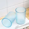 Tasses transparentes pour brossage des dents, porte-brosse à dents, gobelets de bain de bouche réutilisables, fournitures de salle de bain, dentifrice en plastique Transparent