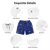 Shorts masculinos homens board azul sol estrela lua casual troncos de natação abstrato galáxia design rápido seco correndo surf plus size calças curtas