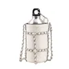 Evening Bags Luxury Women Water Bottle Pouch Small Cylinder Totes Ins Chain Shoulder Bag Mini Purse Fashion Crossbody Bucket Clutch