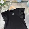 Marca bebê fatos de treino meninas T-shirt terno crianças roupas de grife Tamanho 100-150 CM sem mangas camiseta e frutas padrão impressão shorts 24Mar