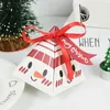 Подарочная упаковка, 10 шт., рождественское печенье, коробка конфет, треугольная форма, упаковка, украшение в виде Санта-Лося для дома Navidad 2024