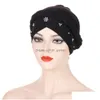 Beanie/Skull Caps Indian Women Beads Hijab Braids Bonnet Chemo Muslim Cancer Beanie Hair Loss Hat Islamic Headwrap Scarf Er Dhgarden Dhesv