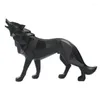 Decorative Figurines Abstract Totem Wolf Dog Ornaments Statue Geometric Resin Ornament Decoration Accessories Gifts