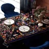 Flowers Print Table Cloth Antifouling Oil-proof Waterproof Non-slip Table Cloth Home el Restaurant Bar Picnic Designer Table Cl282f