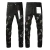 2023 Designer ksubi jeans voor heren man broek rip denim biker grijze verf nood stretch motorfiets bot Halloween paarse streetwear