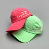 Ball Caps Outdoor Sticker Letter Quick Drying Baseball Hats Men Women Simple Breathable Couple Sunshade Sport Versatile Snapback