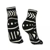 Chaussettes pour hommes Tissu de boue africaine Noir et blanc Cheville Mâle Hommes Femmes Bas d'été Polyester