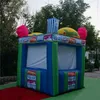 wholesale wholesale 5x5x3.5mH (16.5x16.5x11.5ft) Outdoor Advertising Inflatable Candy Booth with Strip Form China For Sales kiosk Decorations
