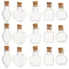 Vases 15 pcs Mini bouteille en verre multifonction multifonction souhaitant accessoire décoratif fourniture de liège