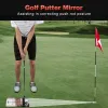 AIDS 1PC Golf Układa lustro treningowe Trainer Trener Linia Golf Putter Balancer Golf Edge Stawiający lustro na zewnętrzne zewnętrzne