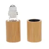 Storage Bottles Roller Bottle- Refillable Wood Roll- On Bottle Essential Oils Wooden Rolling ( Dark Red )