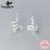 Brincos Trustdavis Real 925 Sterling Silver Snake Ear Clip On Brincos Mulheres Moda Menina Sem Piercing Earings Jóias DS1135